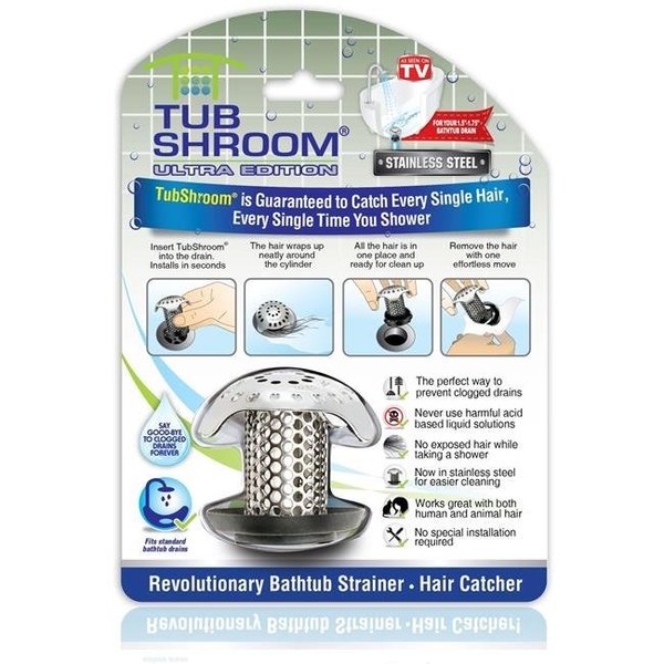 Tubshroom TubShroom TSULT1X95 Ultra Revolutionary Bath Tub Drain Protector Hair Catcher TSULT1X95